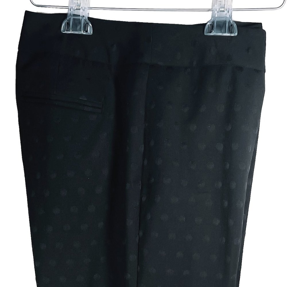 Talbots Signature Black Polka Dot on Black Tapered Leg Pants - Size 12